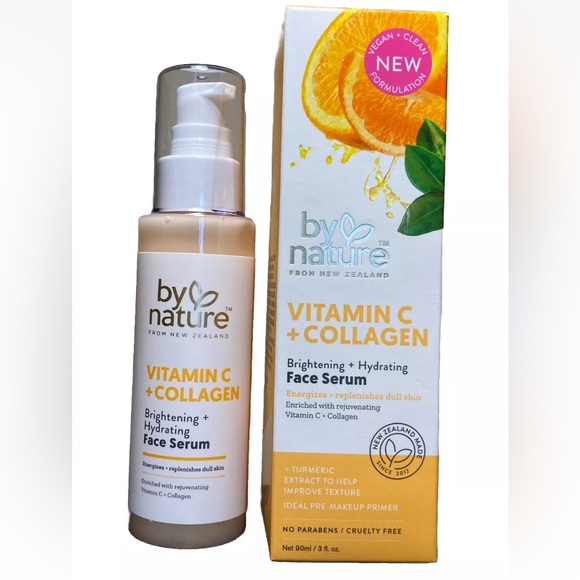 BY NATURE FROM ZEALAND VITAMIN C +COLLAGEN BRIGHTENING +HYDRATING FACE SERUM - Picture 1 of 3